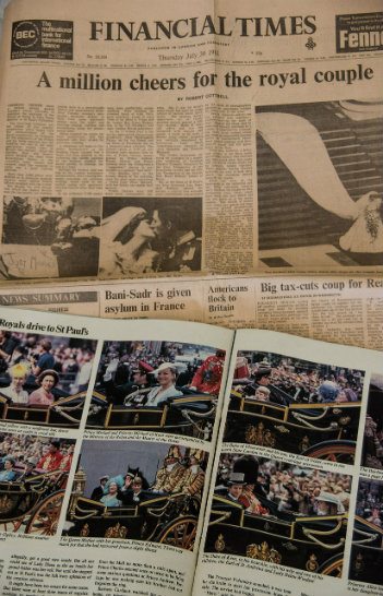 Newspaper royal wedding