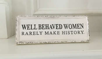 Women's history placard