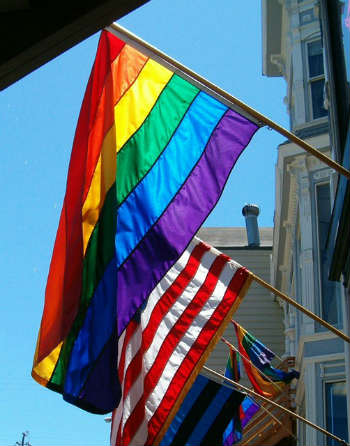 Rainbow american flag