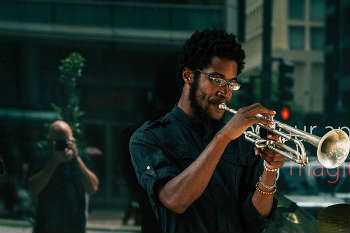 Man playing trumpet
